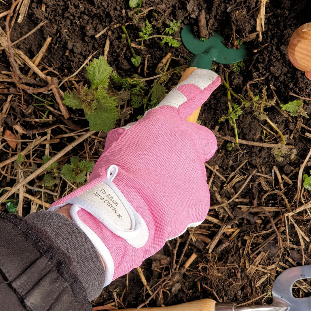 Luxury Personalised Leather Gardening Gloves