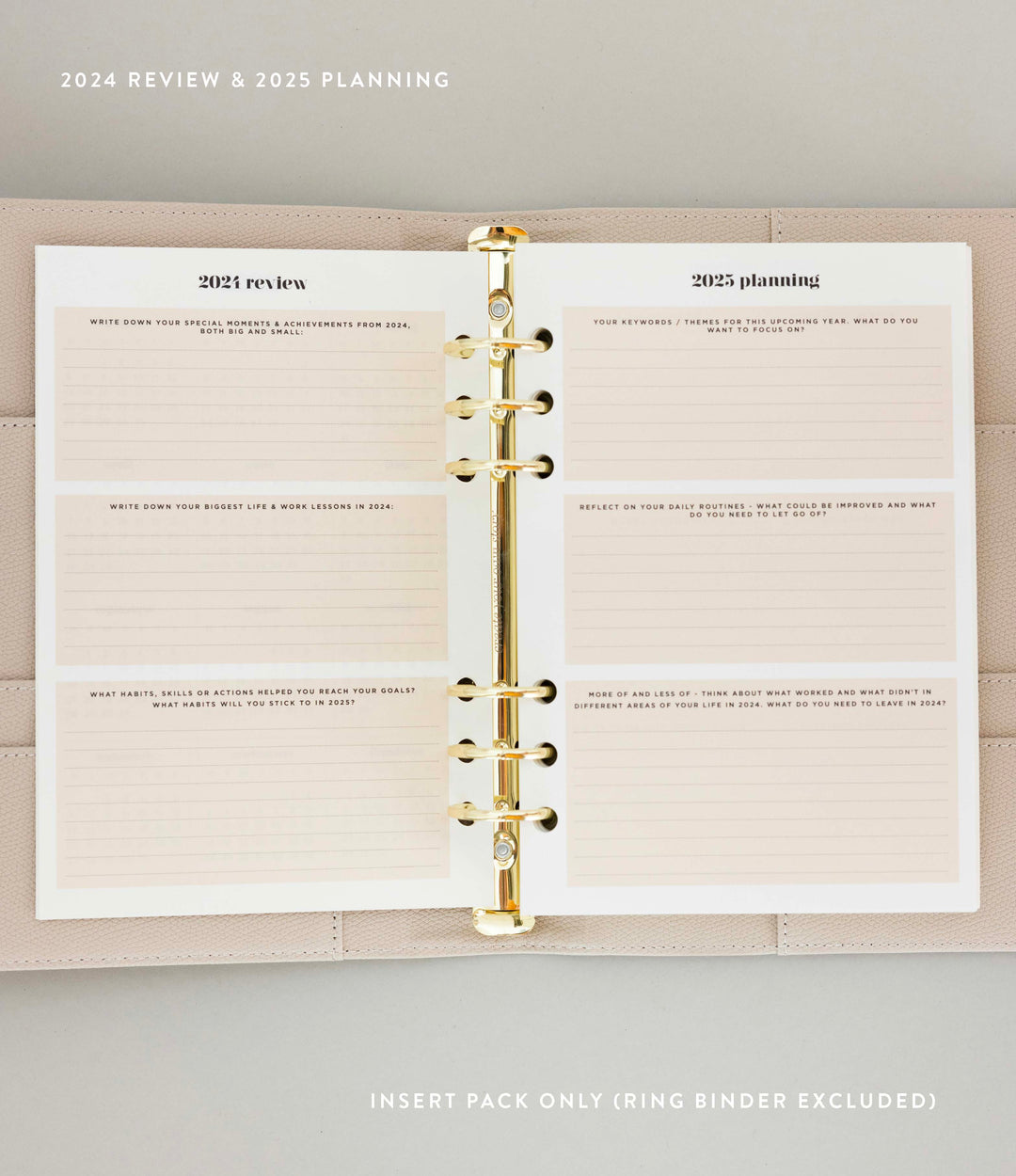2025 Lifestyle Weekly Planner Insert Pack