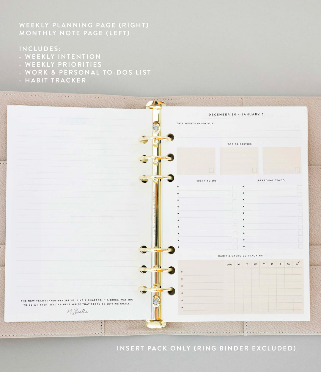 2025 Lifestyle Weekly Planner Insert Pack
