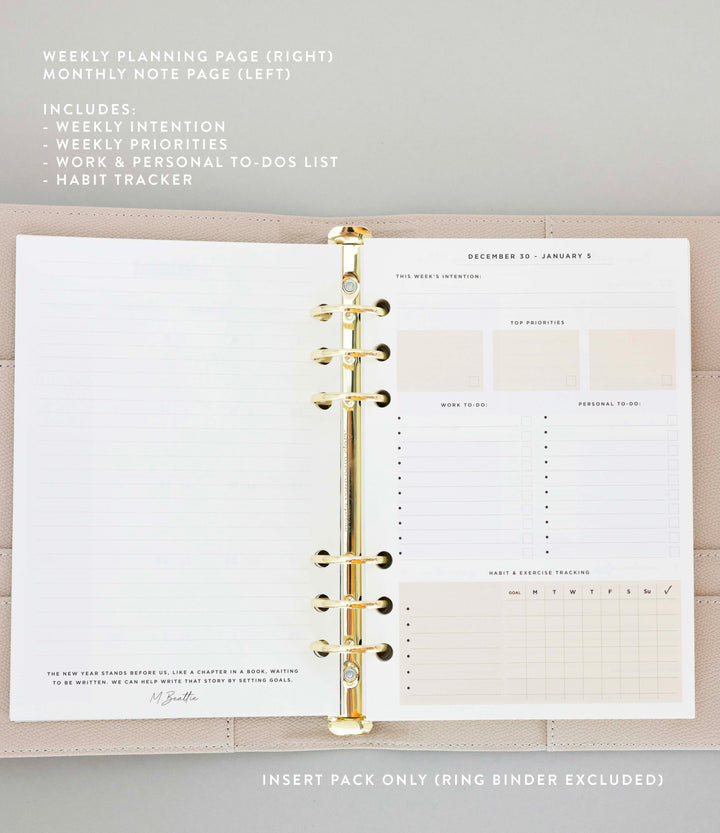 2025 Lifestyle Weekly Planner Insert Pack
