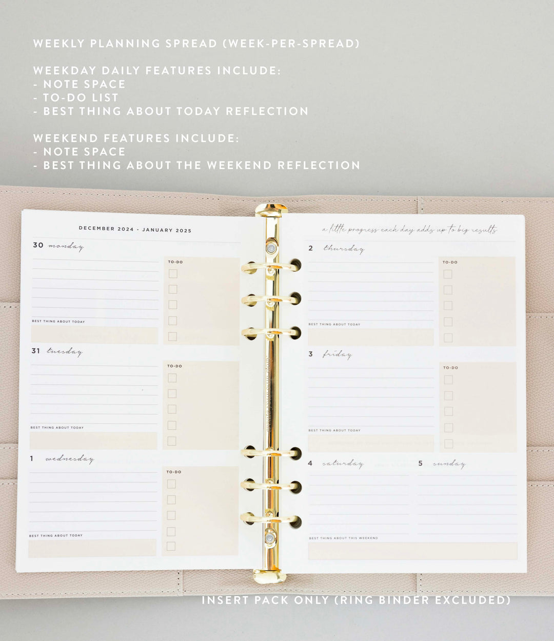 2025 Lifestyle Weekly Planner Insert Pack