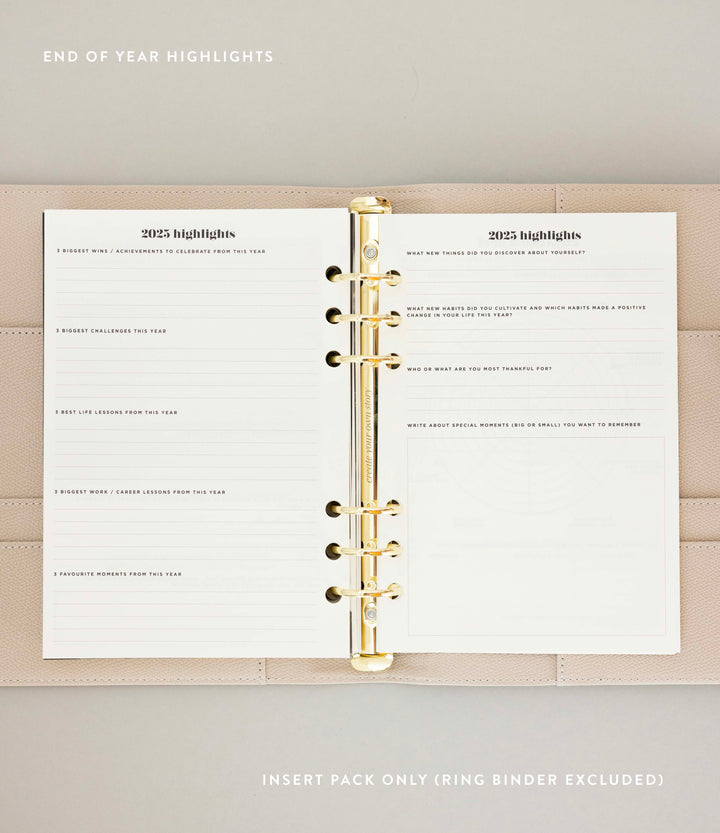 2025 Lifestyle Weekly Planner Insert Pack