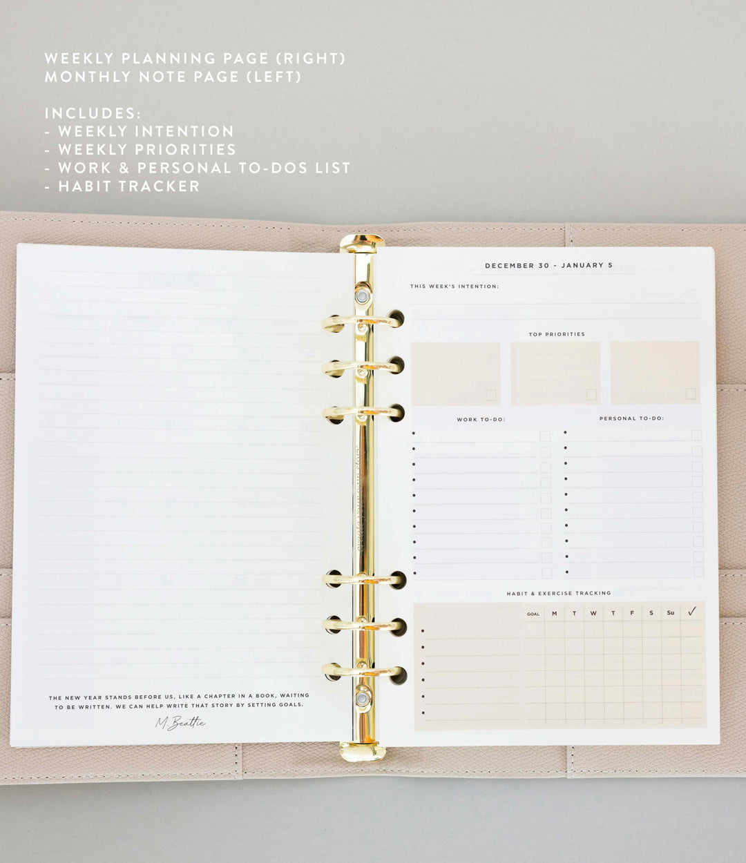 2025 Lifestyle Weekly Planner Set