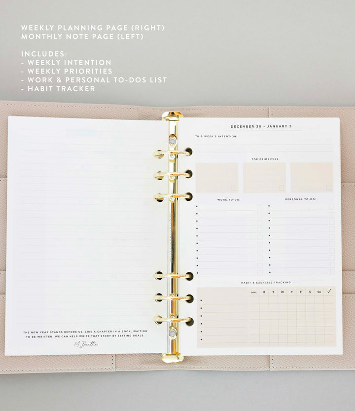 2025 Lifestyle Weekly Planner Set