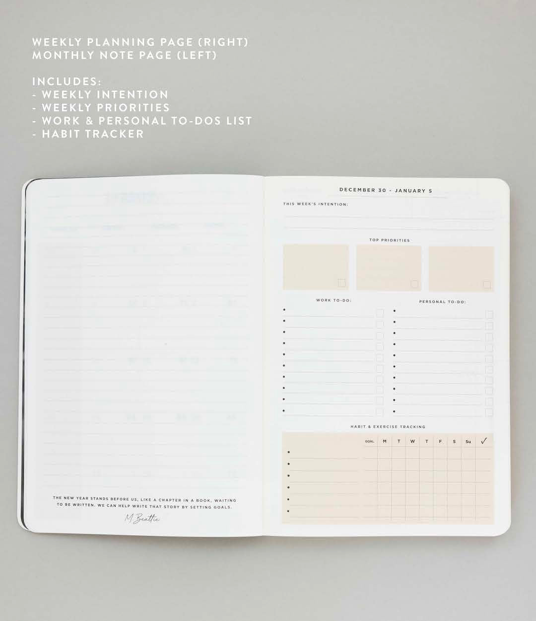 2025 Limited Edition Vertical Weekly Planner