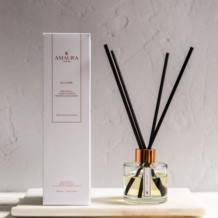 Allure Luxury Reed Diffuser – Patchouli & Magnolia Blossom