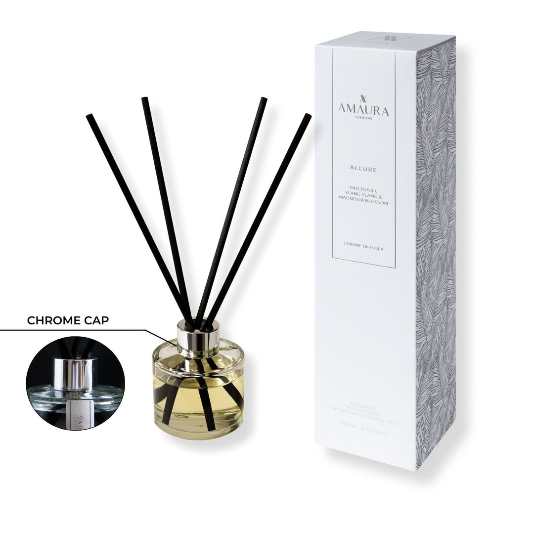 Allure Luxury Reed Diffuser – Patchouli & Magnolia Blossom