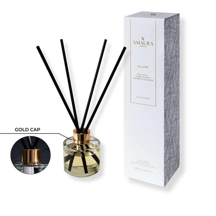 Allure Luxury Reed Diffuser – Patchouli & Magnolia Blossom