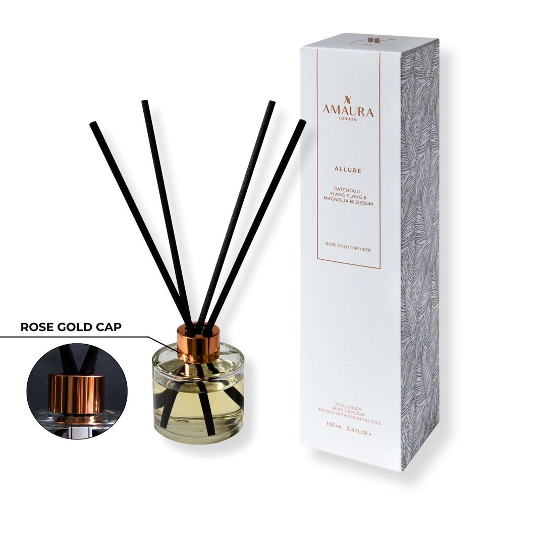 Allure Luxury Reed Diffuser – Patchouli & Magnolia Blossom