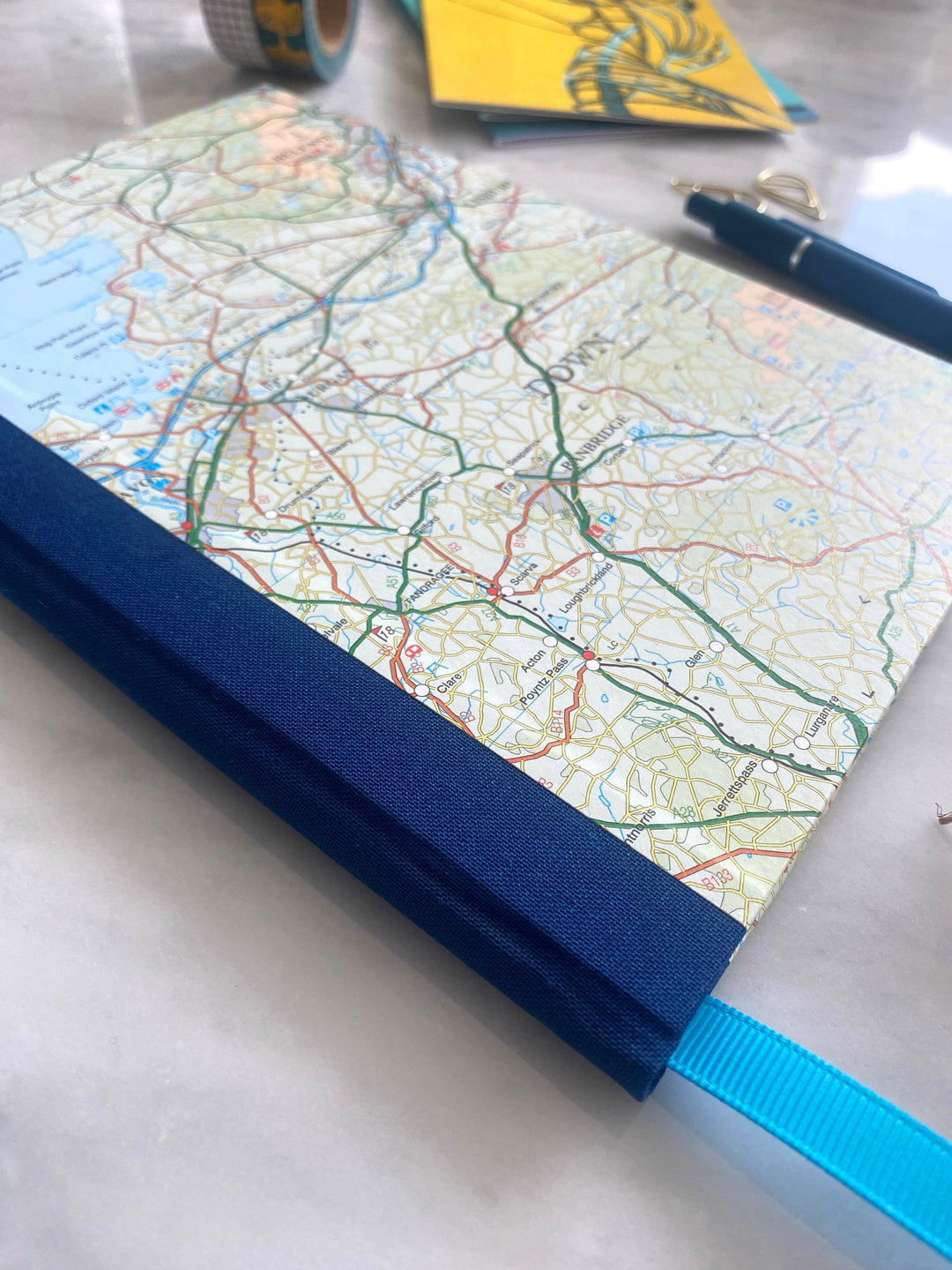 Authentic Northern Ireland Map A5 Notebook - Belfast