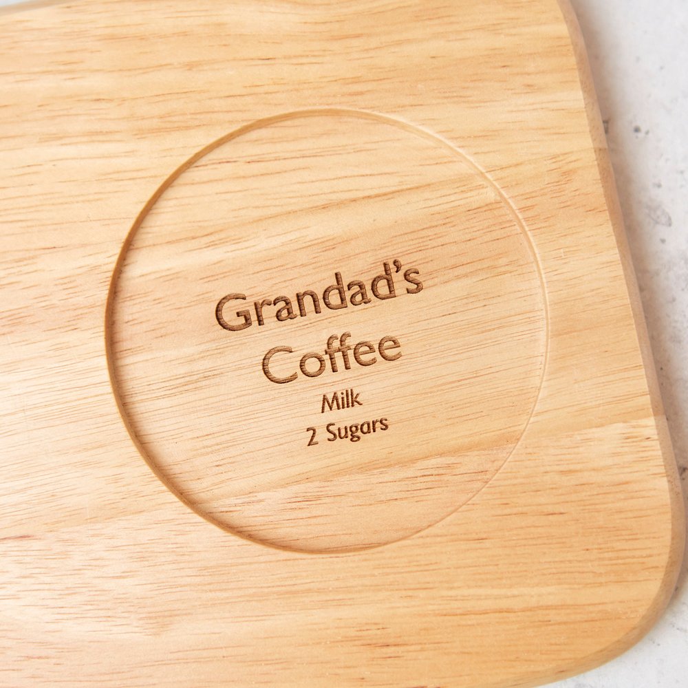 Personalised Wooden Tea and Biscuits Board