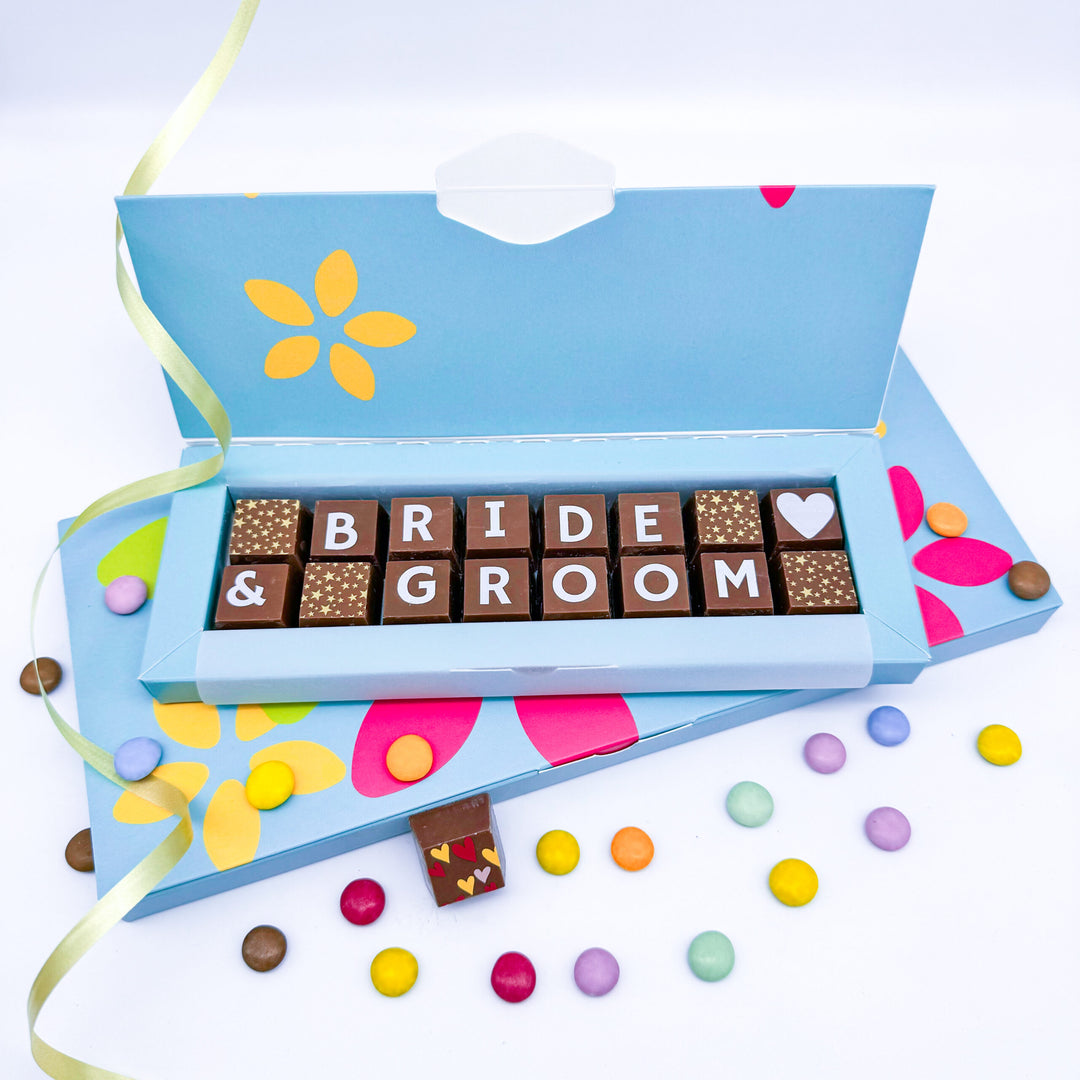 Personalised Bride and Groom Chocolate Gift