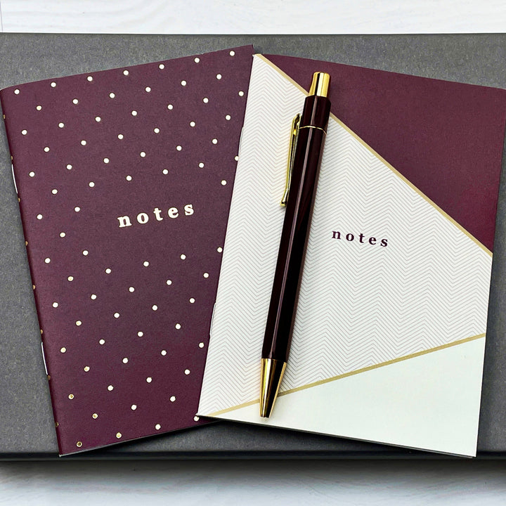 Cream and Burgundy Stationery Set