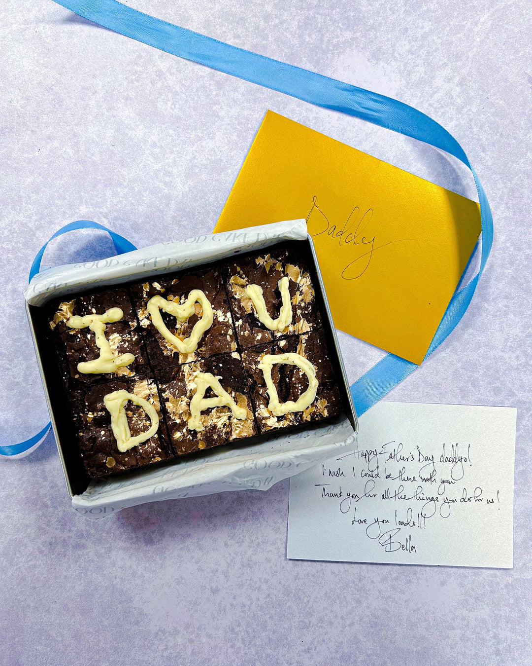Love You Dad Dark Chocolate Brownies