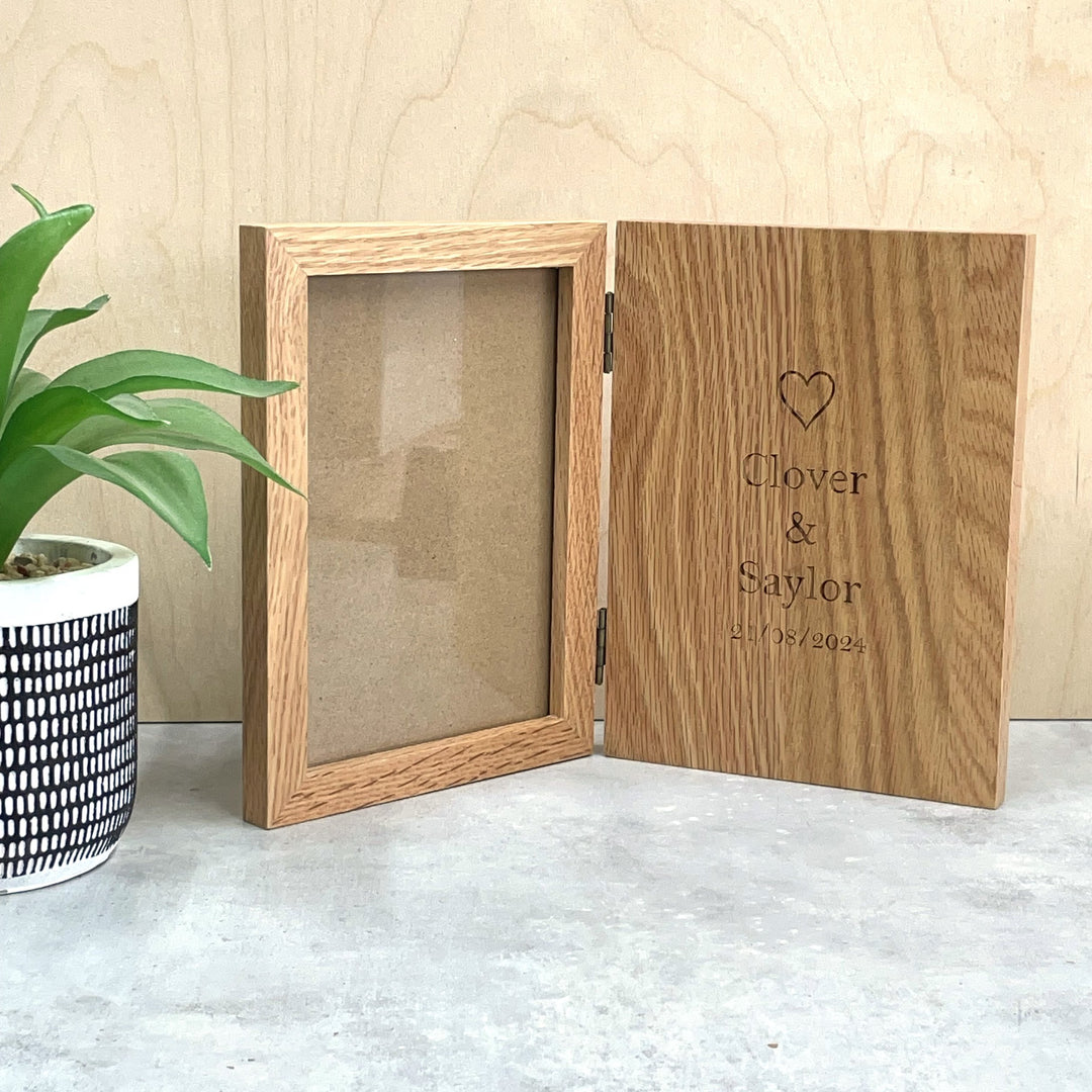 Personalised Wooden Book Picture Frame