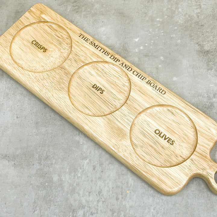 Wooden Chip and Dip Serving Board