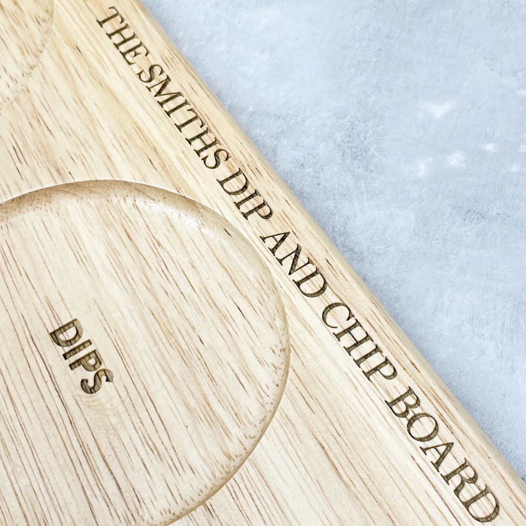 Wooden Chip and Dip Serving Board