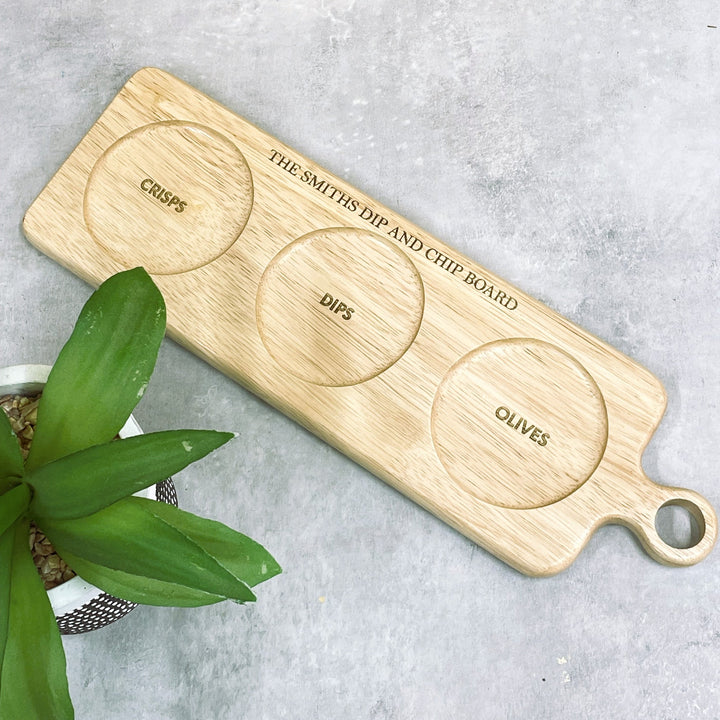 Wooden Chip and Dip Serving Board