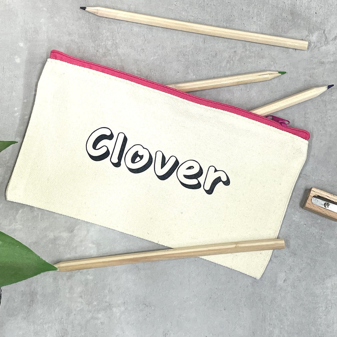 Personalised Kids Canvas Pencil Case