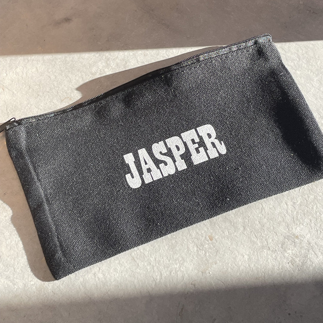 Personalised Kids Canvas Pencil Case
