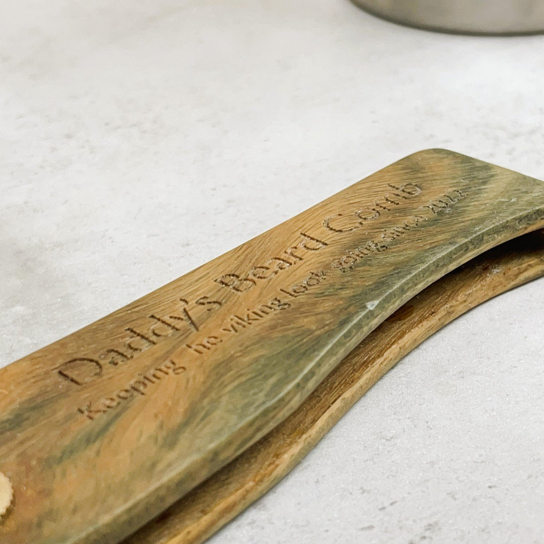 Personalised Wooden Flip Beard Comb