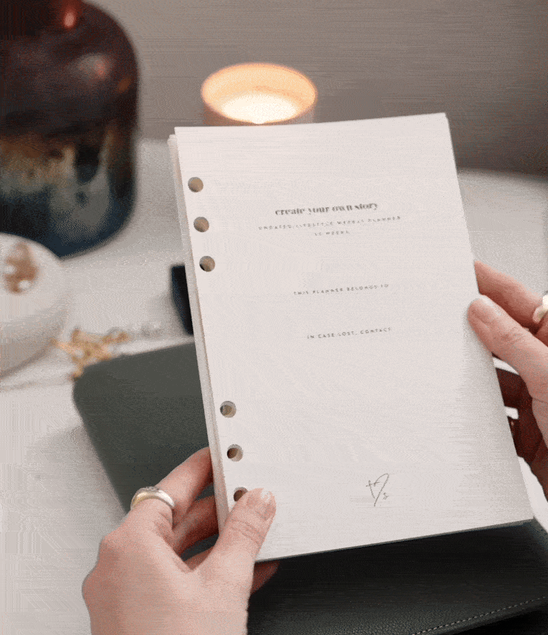 Undated Lifestyle Weekly Planner Insert Pack