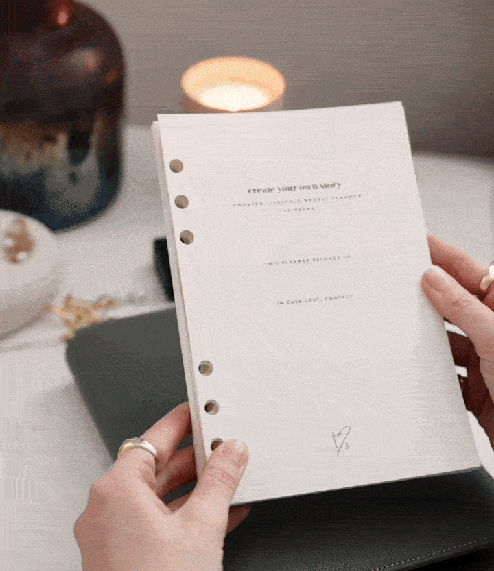 Undated Lifestyle Weekly Planner Insert Pack