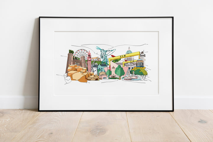 Northern Ireland Landmarks & Icons Art Print