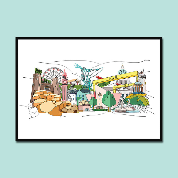 Northern Ireland Landmarks & Icons Art Print