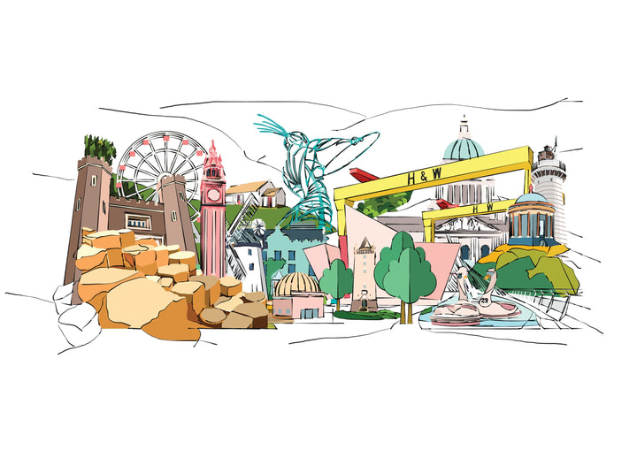 Northern Ireland Landmarks & Icons Art Print