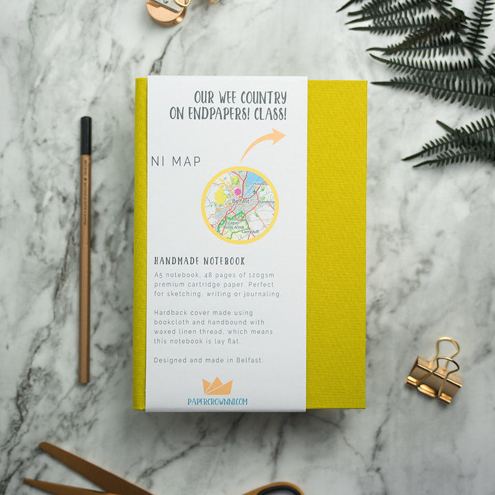 Northern Ireland Map A5 Notebook