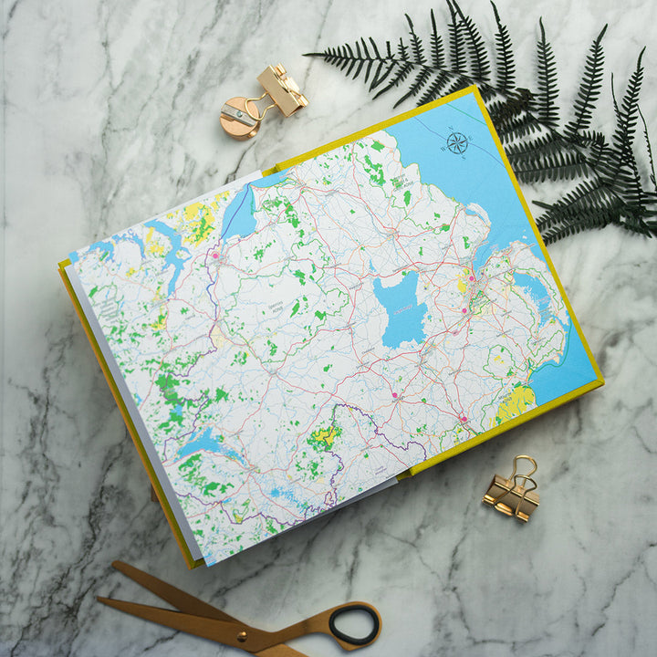 Northern Ireland Map A5 Notebook