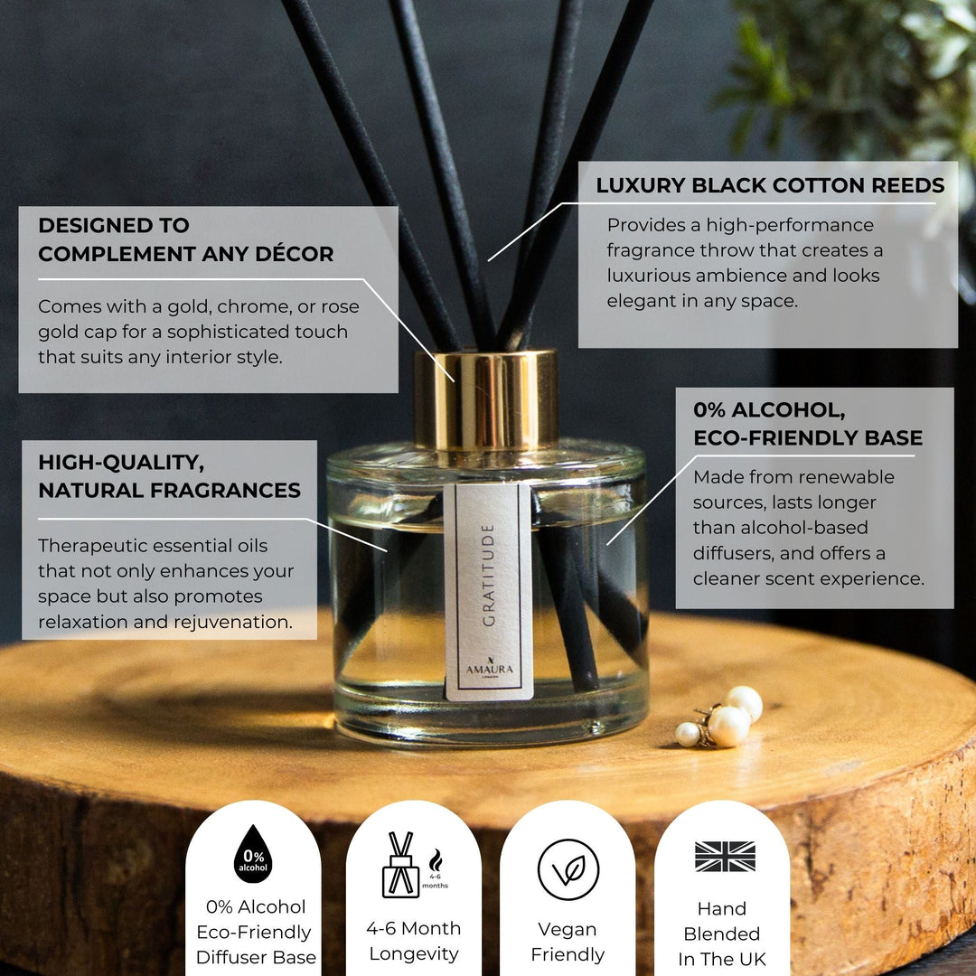 Allure Luxury Reed Diffuser – Patchouli & Magnolia Blossom