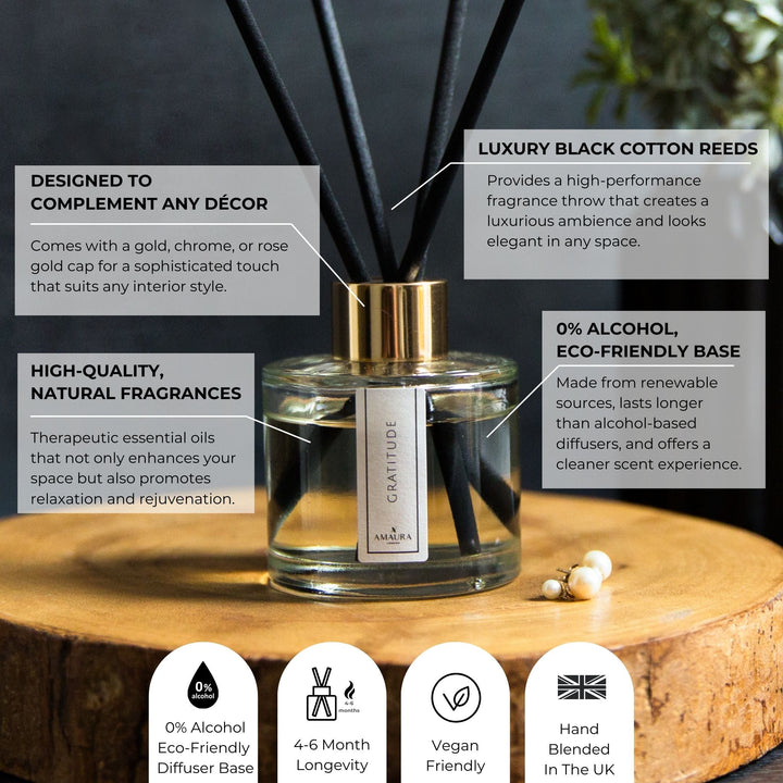 Allure Luxury Reed Diffuser – Patchouli & Magnolia Blossom