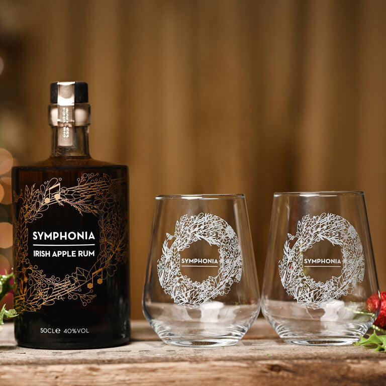 Apple Rum & Branded Glasses Gift Set