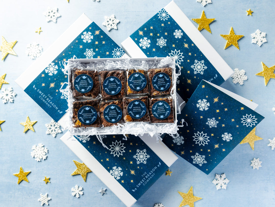Festive Snowflakes Brownie Box