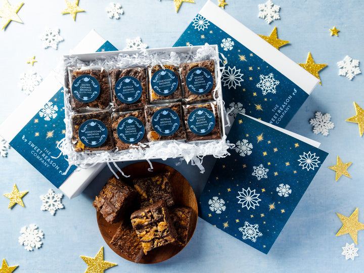 Festive Snowflakes Brownie Box