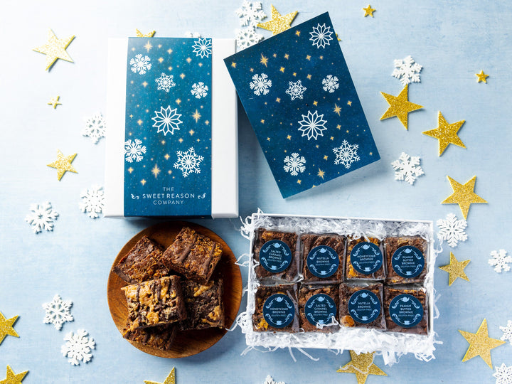 Festive Snowflakes Brownie Box