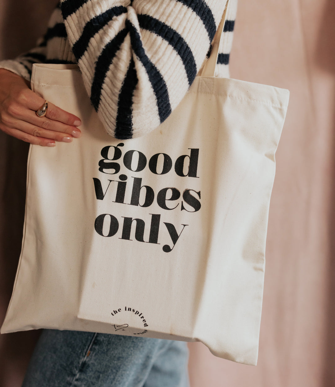 Spread Good Vibes Cotton Tote Bag