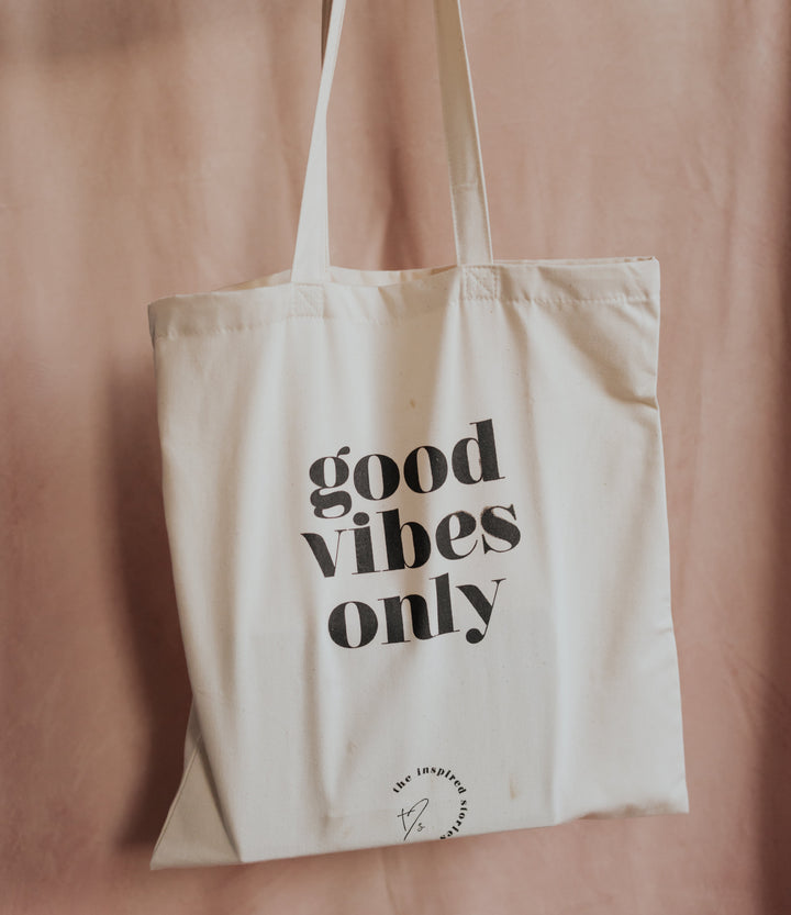 Spread Good Vibes Cotton Tote Bag