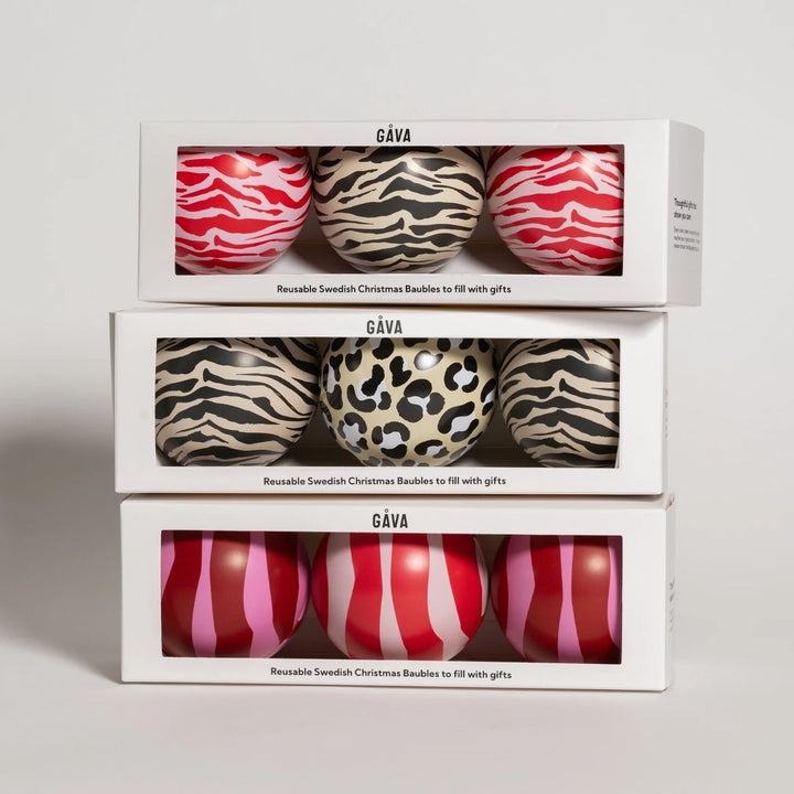 Scandi Bauble Trio with Chocolate Truffles