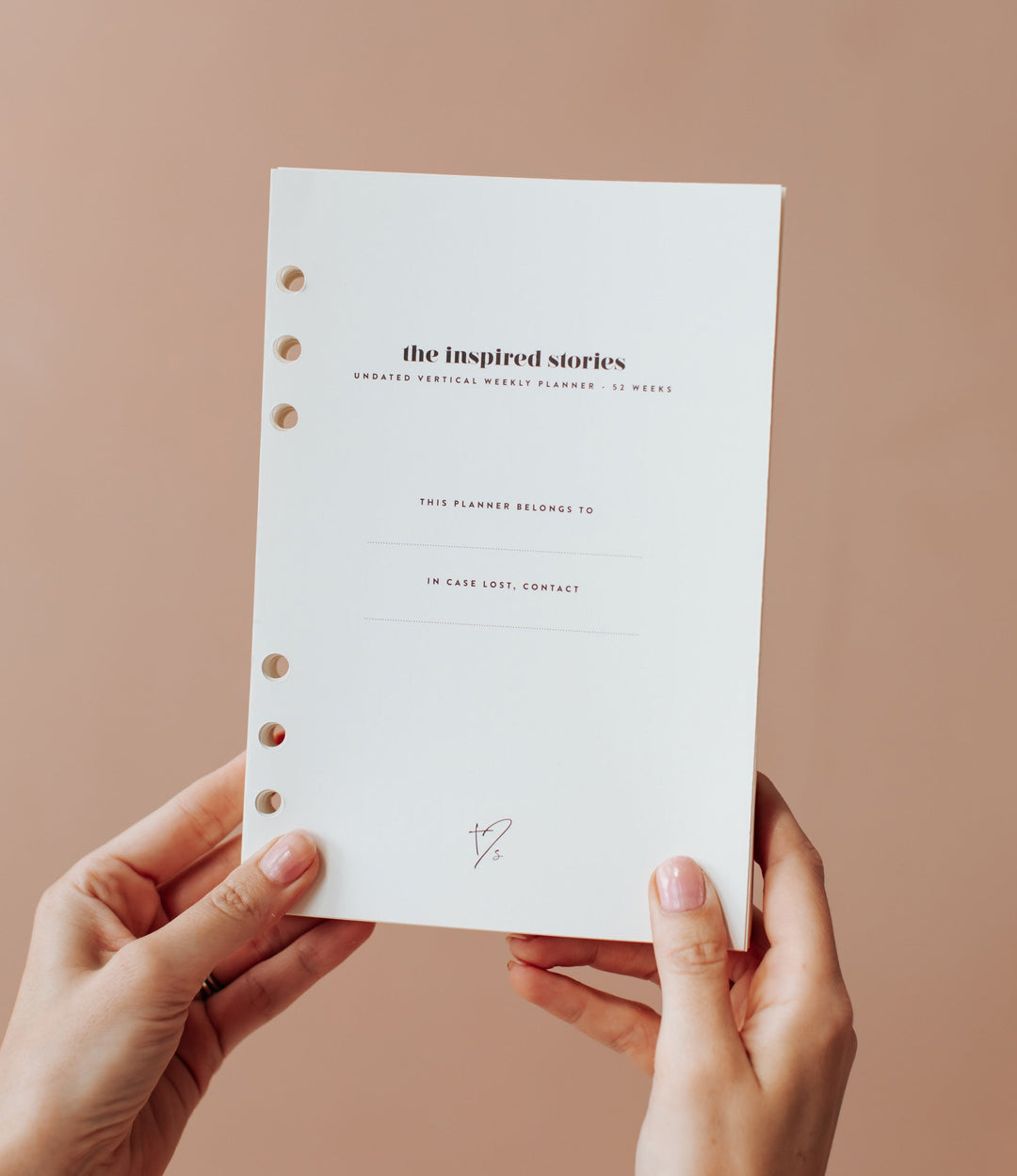 Undated Vertical Weekly Planner Insert Pack