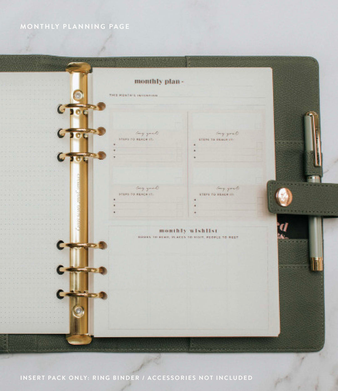 Undated Vertical Weekly Planner Insert Pack