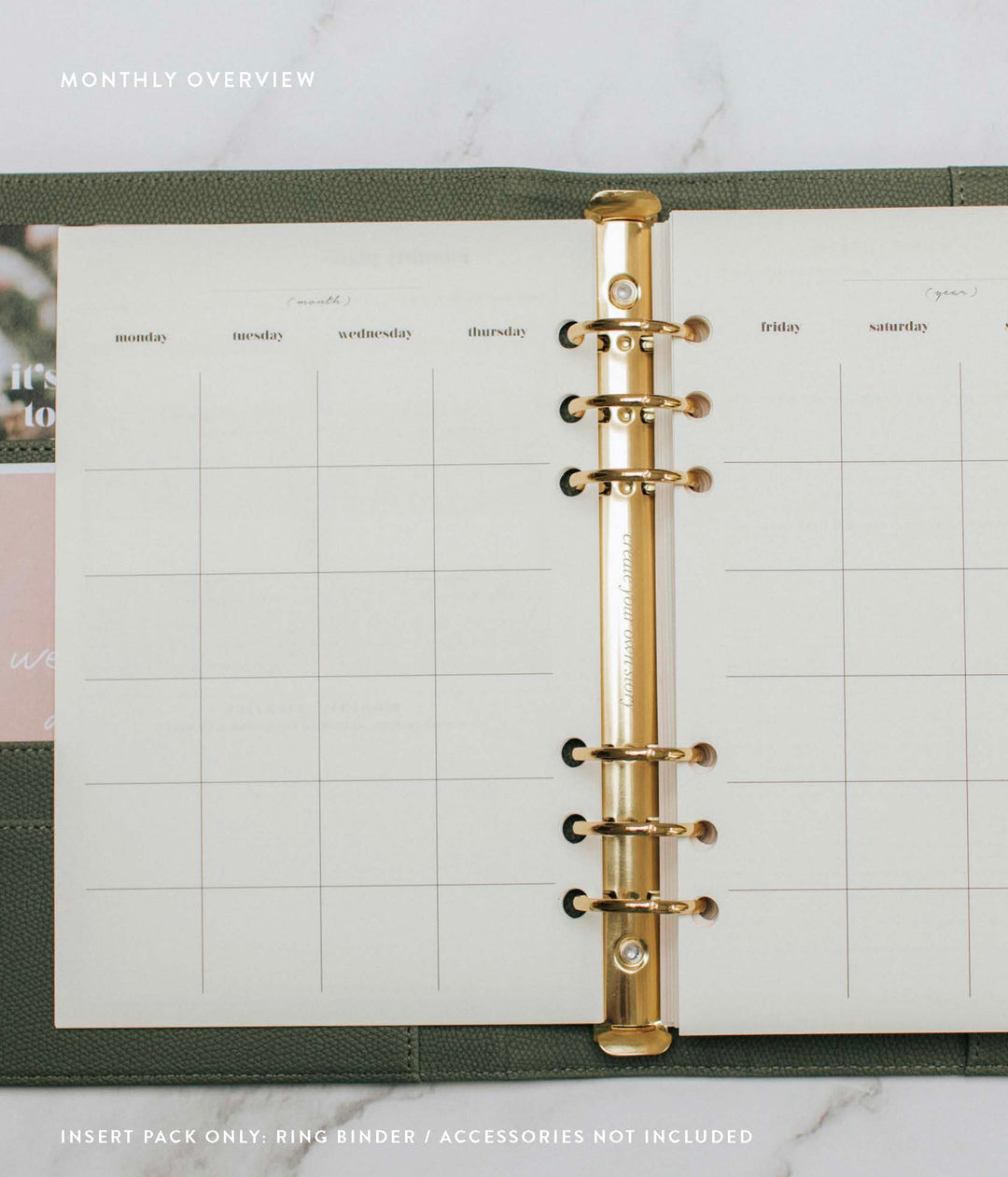 Undated Vertical Weekly Planner Insert Pack