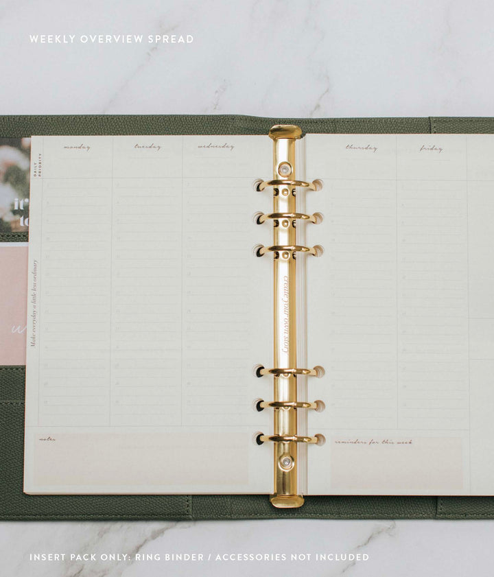 Undated Vertical Weekly Planner Insert Pack
