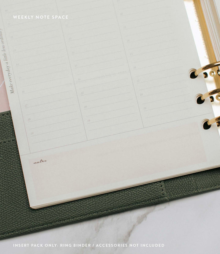 Undated Vertical Weekly Planner Insert Pack