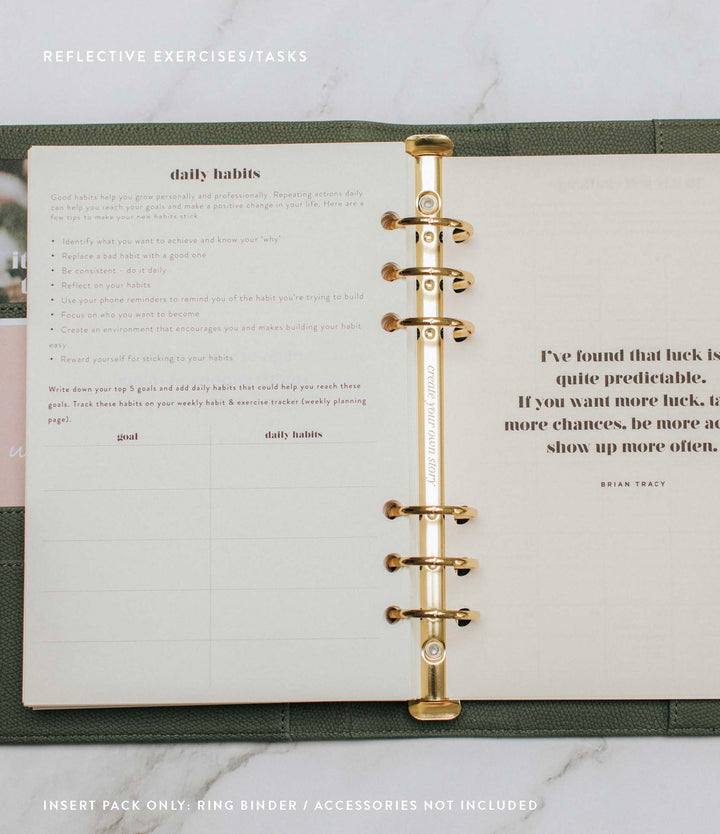Undated Vertical Weekly Planner Insert Pack