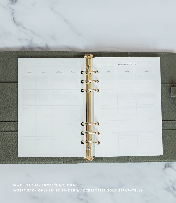 Undated Daily Planner Insert Pack