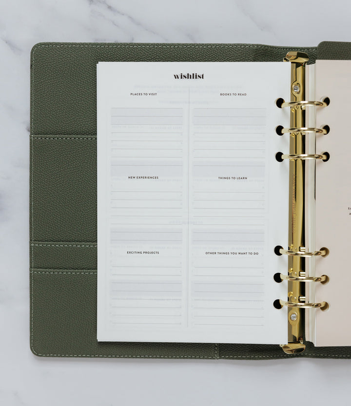 Undated Lifestyle Weekly Planner Insert Pack
