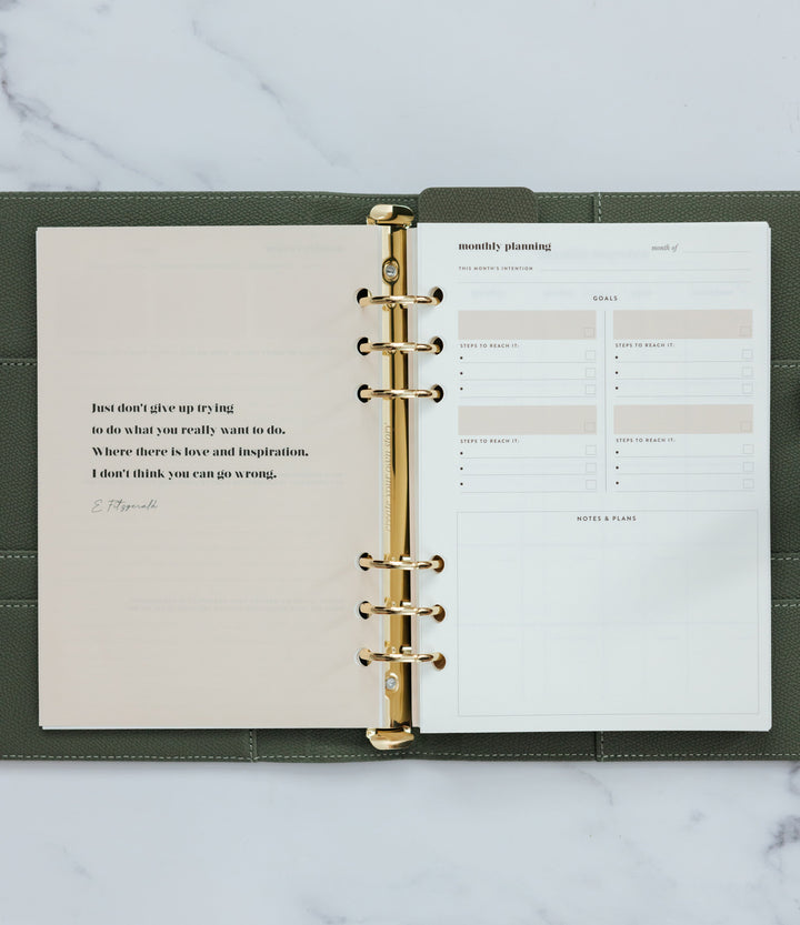 Undated Lifestyle Weekly Planner Insert Pack